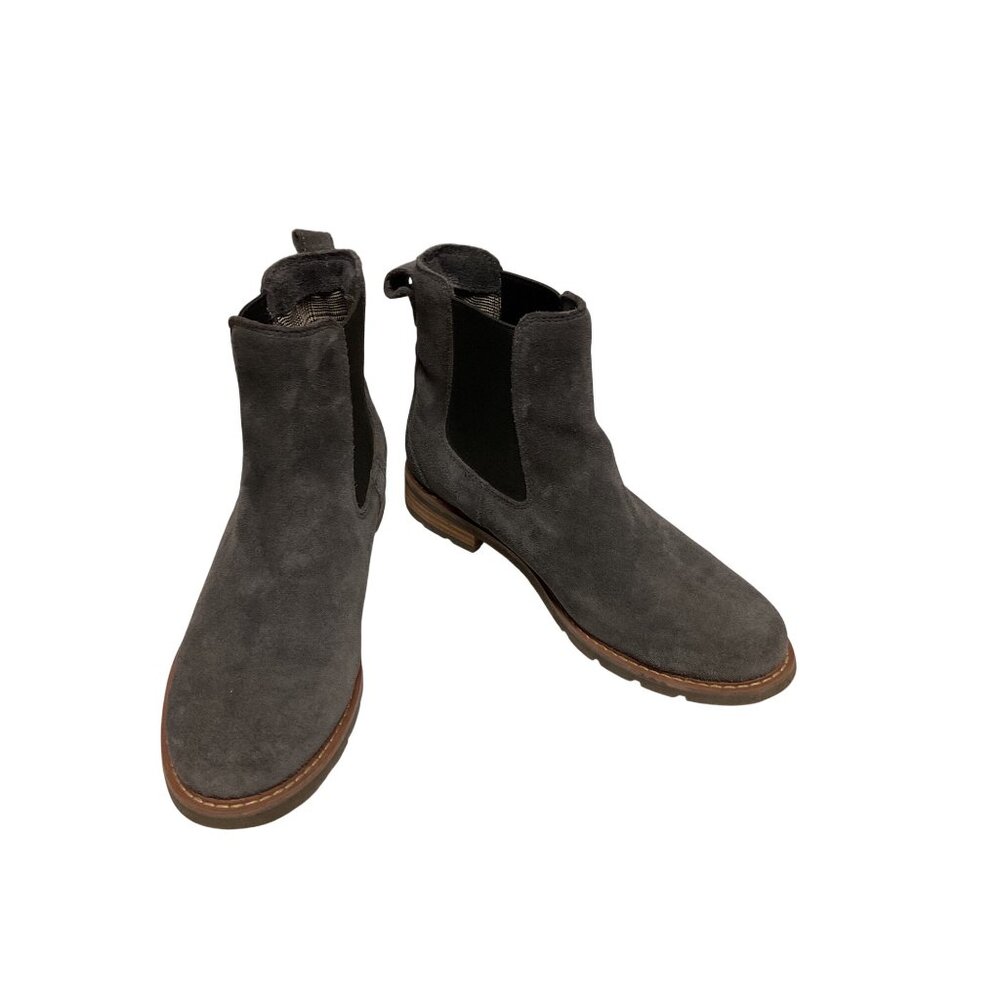 Ariat Womens Grey Suede Chelsea Boots Size 9.5 With Comfort Sole - Picture 1 of 5